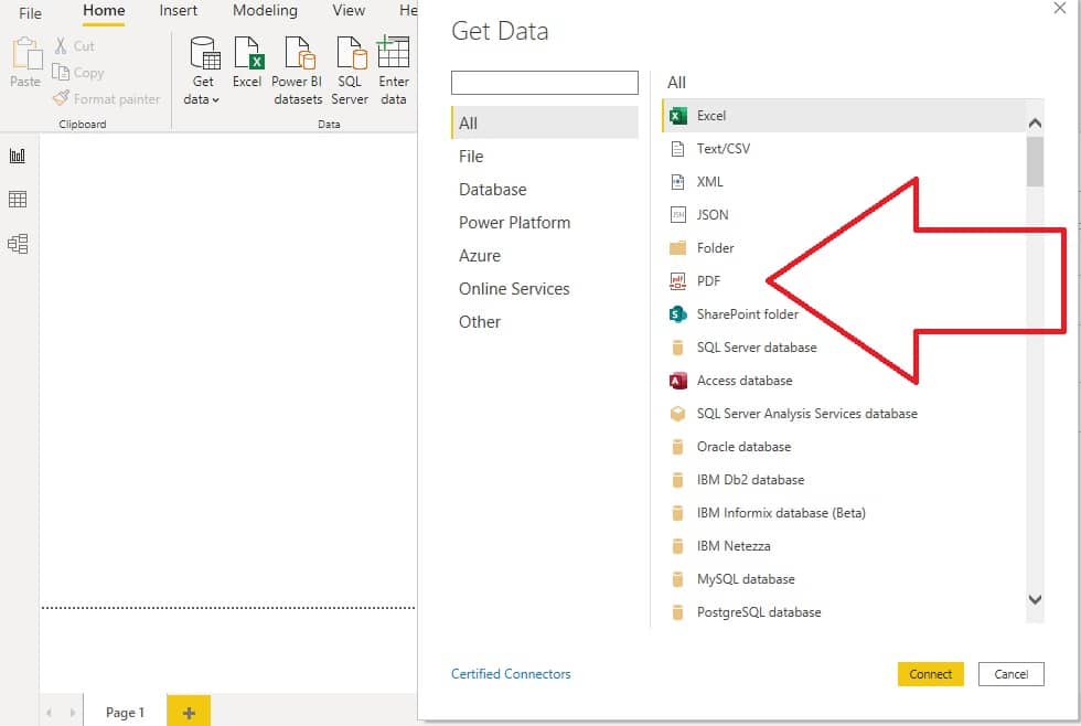 Power BI data sources