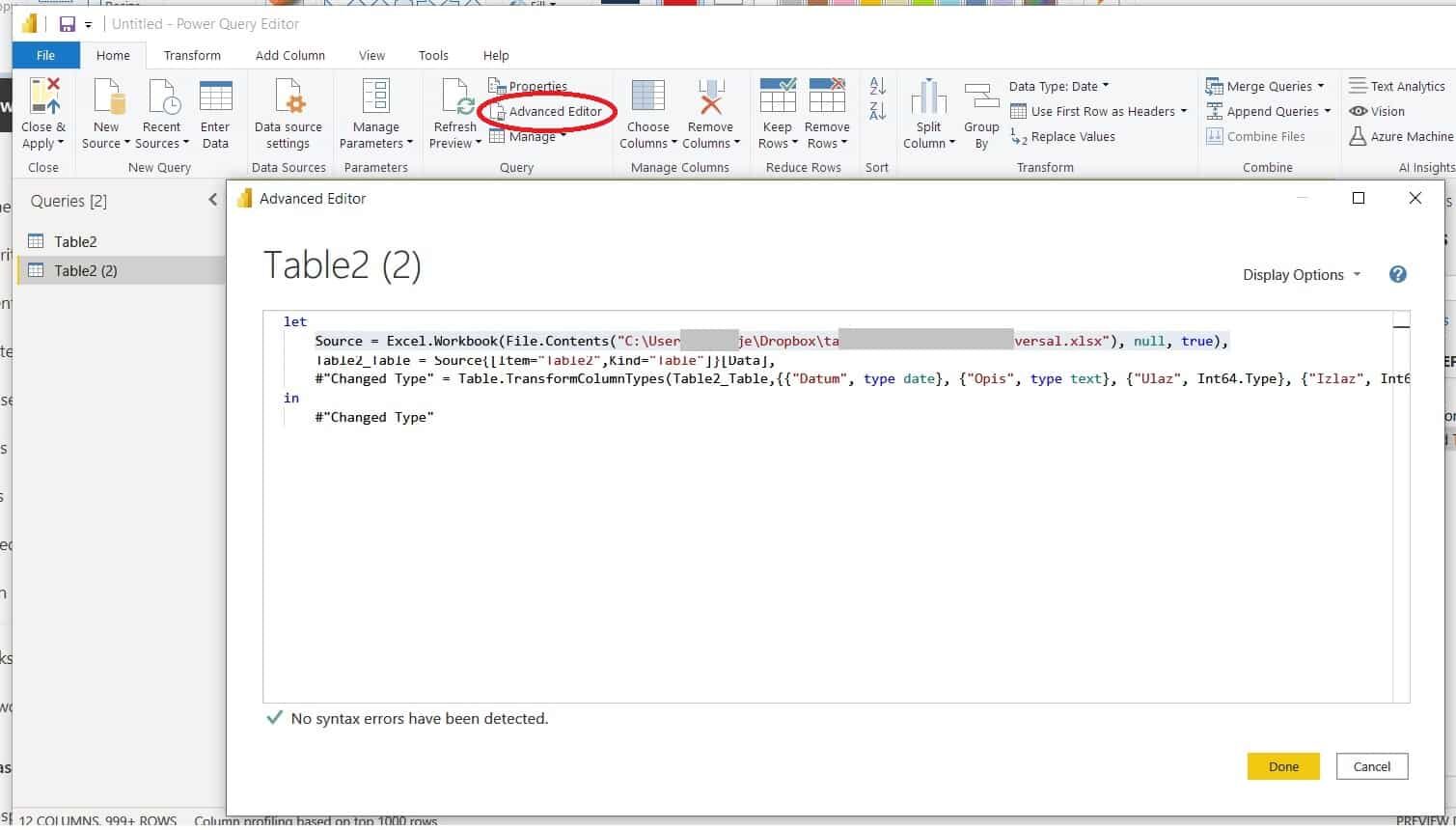 Connecting dropbox excel files to power bi business online mastery