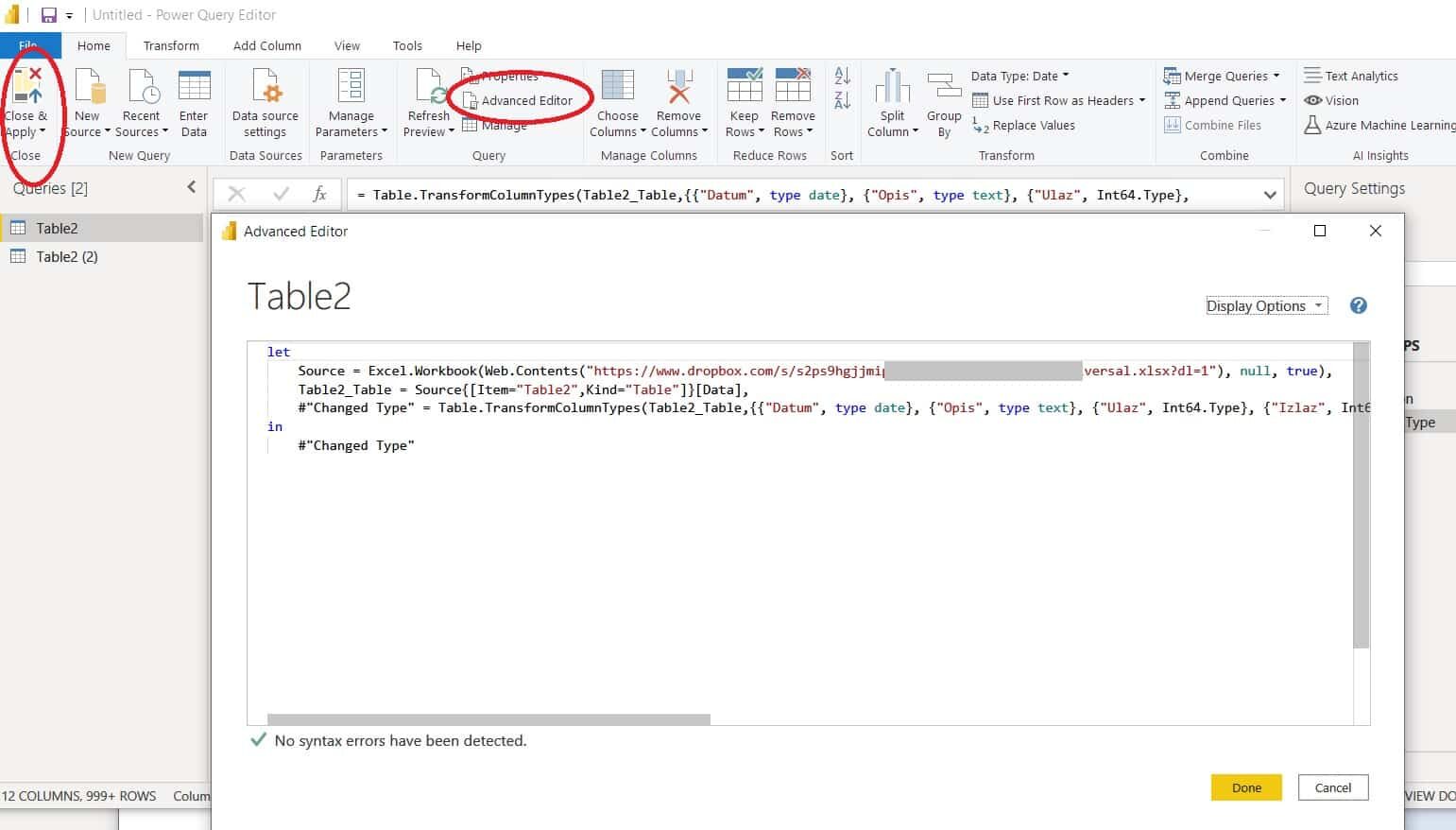 Connecting dropbox excel files to power bi business online mastery
